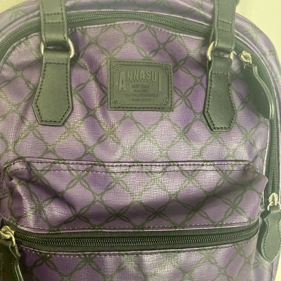 Like new Anna Sui purple faux leather mini backpack - Picture 4 of 9